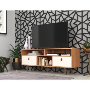 Rack Chicago 136 Cm Em Mdp Para Tvs De Até 60" Freijó / Off White