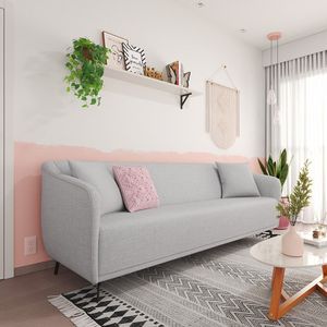 Sofá 3 Lugares 200cm Adams Cinza