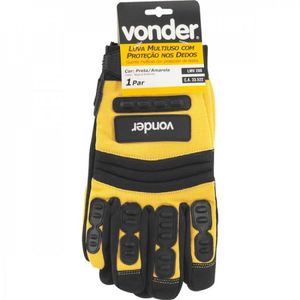Luva Multiuso Com Proteção Nos Dedos Lmv 200 Vonder Amarelo/preto