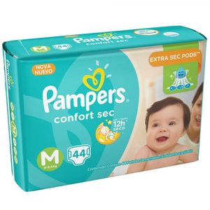 Fralda Pampers Confort Sec M Com 44 Unidades