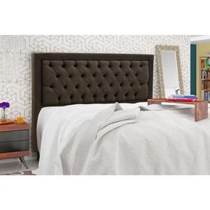 Cabeceira Casal 140cm Simbal Baronesa Veludo Marrom