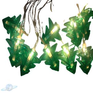 Cordão Varal Prendedor Led A Pilha/usb Pingente Arvore Verde