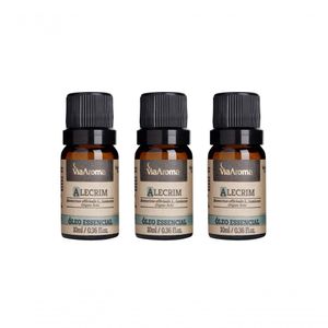 Óleo Essencial Via Aroma 100% Puro - Alecrim 3 Unidades