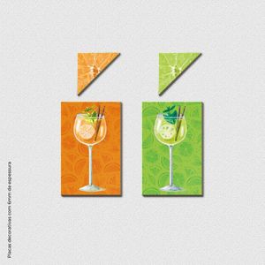 Vai Um Drink Aí? - Quadro Ou Placa Com 4 Peças 6mm
