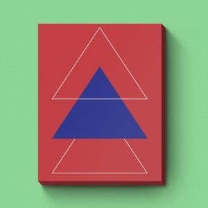 Triângulos - Quadro Ou Placa Decorativa Com 1 Peça 15mm