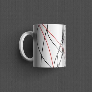 Linhas Abstratas - Caneca De Qualidade Premium