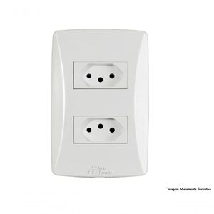 Tomada Petra 2 Tom 2P+T Horiz C/Pl 10A 250V 39056