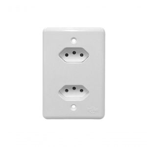 Tomada Ilumi Stylus Dupla 10A 250V 201200 Monobloco