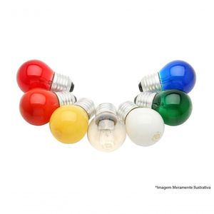Lampada Bolinha Sortida 15Wx220V E-27 C/25Pcs