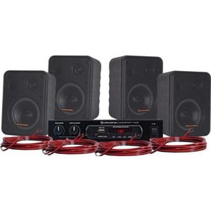 Kit Som Ambiente 400W Musical Ambience 4000 V2 Preto Hayonik