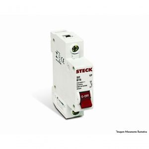 Disjuntor Steck Unip Serie Sd61 E 16A Curva B 3Ka