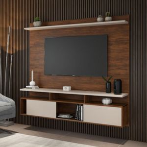 Painel Suspenso P/Tv De Até 55" Supreme Imbuia C/Off White