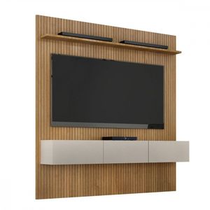 Estante Home Curitiba Para Tv De Até 60 Polegadas Cinamomo Com Off White