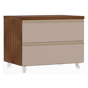 Mesa De Cabeceira 2 Gavetas 60,5cm Nogueira C/Connect
