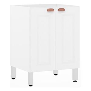 Balcão De Cozinha S/ Tampo 60cm 2 Portas Branco Polar