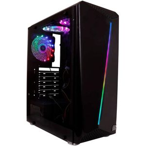 Gabinete Gamer Oex Gh200 Atx Frontal Iluminação Vidro Preto