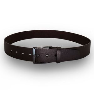 Cinto Social Masculino Couro Bovino Largo 4cm marrom M