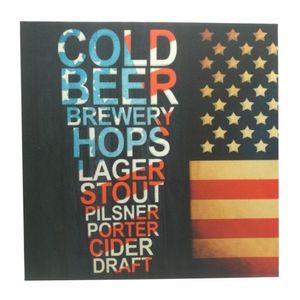 Quadro Impresso Gold Beer 45x45 Cm