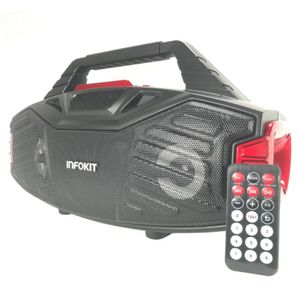Caixa De Som Bluetooth Com Bateria 1200mah 16w Voxcube Sd Usb Cor:vermelho