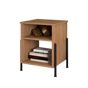 Mesa De Cabeceira New Viena Preto/demolição Artefamol