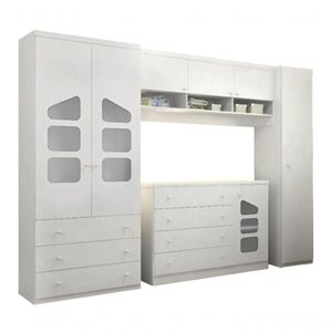 Jogo De Quarto Infantil Modulado 04 Peças Eloísa Branco