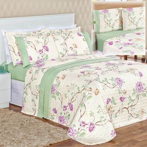 Coordenado Cobre Leito Naturale E Lençol Padrão 7 Peças - Belle