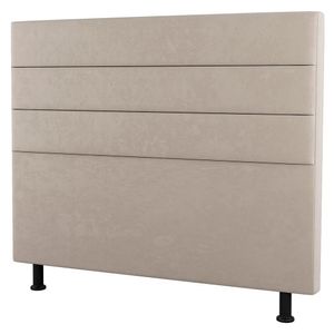 Cabeceira Cama Box Solteiro Malik 90cm Suede Bege - Abmaza