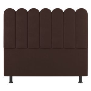 Cabeceira Cama Box Solteiro Lana 90cm Suede Marrom - Abmaza