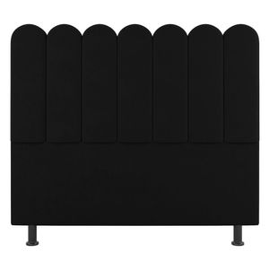 Cabeceira Cama Box Solteiro Lana 90cm Sintético Preto - Abmaza