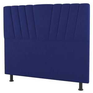 Cabeceira Cama Box Solteiro Dublin 90cm Suede Azul - Abmaza