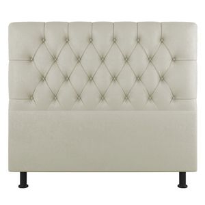 Cabeceira Cama Box Casal Queen Size Nice 160cm Sintético Bege - Abmaza