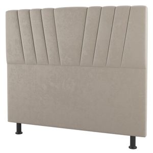 Cabeceira Cama Box Casal Queen Size Dublin 160cm Suede Bege - Abmaza