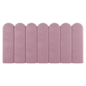 Painel Cabeceira Cama Box Solteiro Lana 90cm Suede Rosê - Abmaza