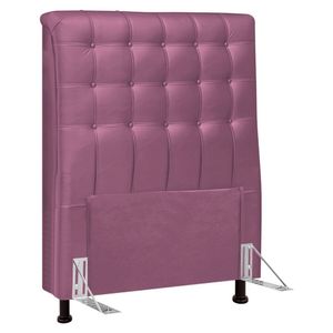 Cabeceira Cama Box Solteiro Ciara 90cm Botonê Com Frame Suede Rosa - Abmaza