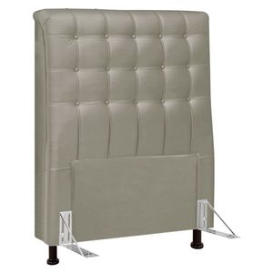 Cabeceira Cama Box Solteiro Ciara 90cm Botonê Com Frame Suede Bege - Abmaza