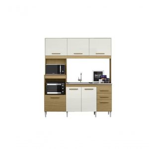 Cozinha Compacta Camila 7PTS 2GV /Off White-Aramóveis
