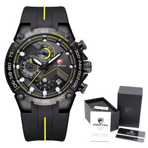 Relógio Militar Masculino Cheetah Ch1606rgb à Prova D' água Esporte Amarelo