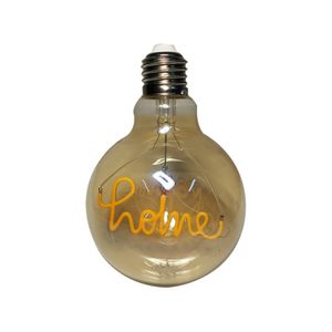 Lampada Led Mensagem Home Vintage 4W Branco Quente Casa Come