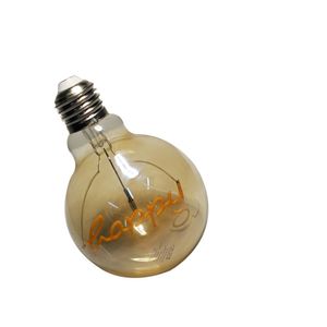 Lampada Led Mensagem Happy Vintage 4W Branco Quente Casa