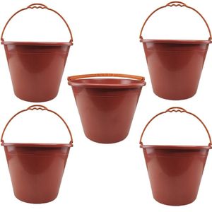 Balde Com Medidor 12 Litros Kit 5 Und Multiuso