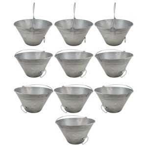 Balde Com Alça Metal 10 Litros Pegador Kit 10 Uni