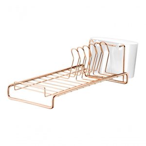 Escorredor De Louças Pratos Talheres Rosé Gold Future 984rg