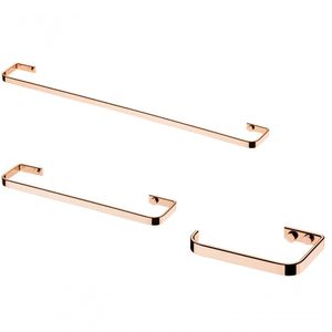 Acessorios Banheiro Rose Gold 3 Peças Future