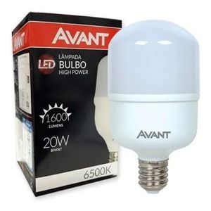 Kit 3 Lâmpadas Led Bulbo 20w Alta Potencia E27 Branco Frio Avant