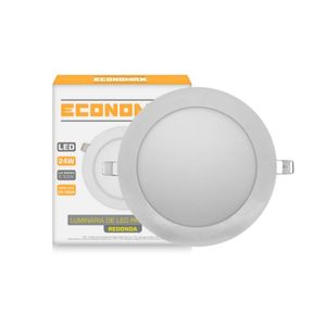 Kit 7 Painéis Led Embutir 24w Redondo Branco Frio Bivolt