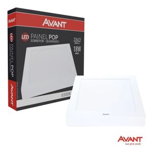 Kit 7 Painéis Led Quadrado Sobrepor 18w Branco Frio Bivolt