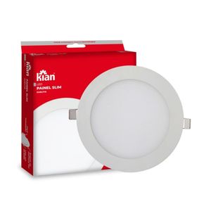 Kit 2 Painéis Led Embutir 18w Redondo Branco Frio Bivolt