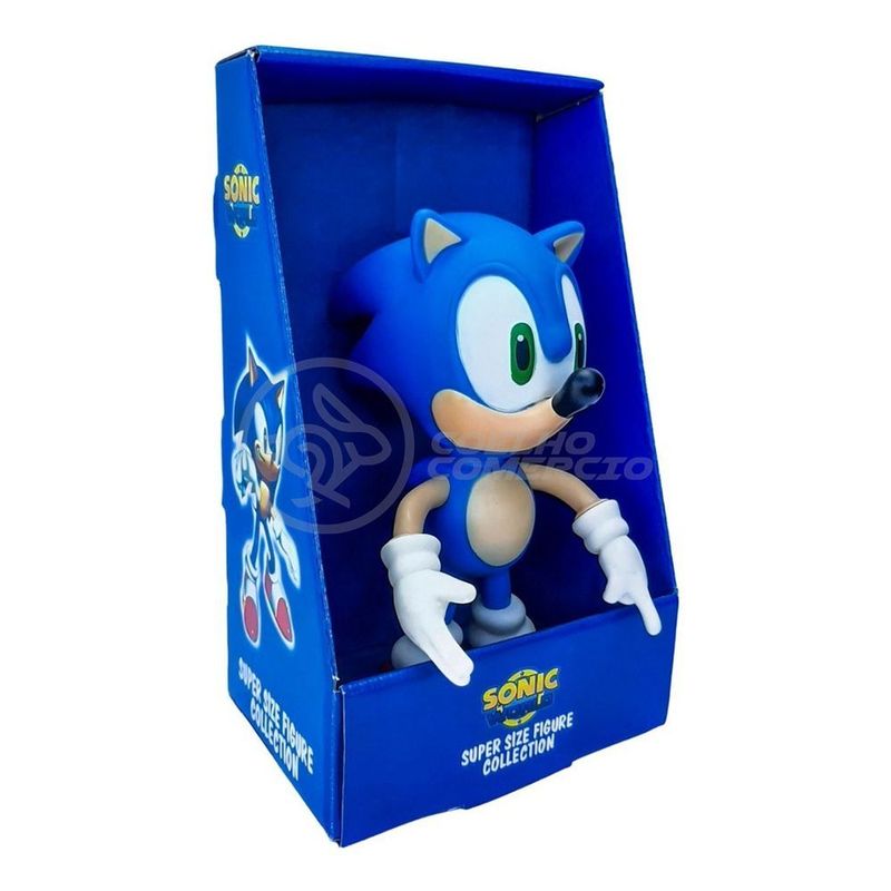 Sonic e Sonic Vermelho Collection - 2 Bonecos Grandes - Super Size