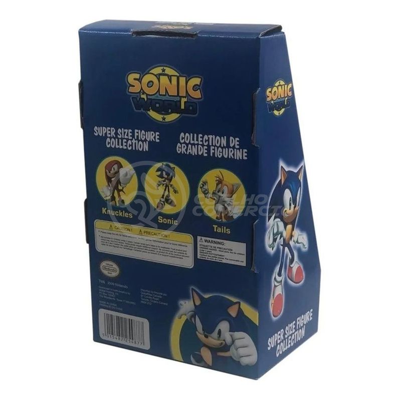 Sonic Azul Sonic Vermelho Tails - 3 Bonecos Grandes - Super Size