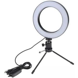 Iluminador Ring Light 16Cm Profissional Com Tripé